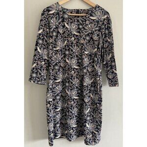 J.McLaughlin Sheath Dress 3/4 Sleeve Tan Black Cream Extra Large XL